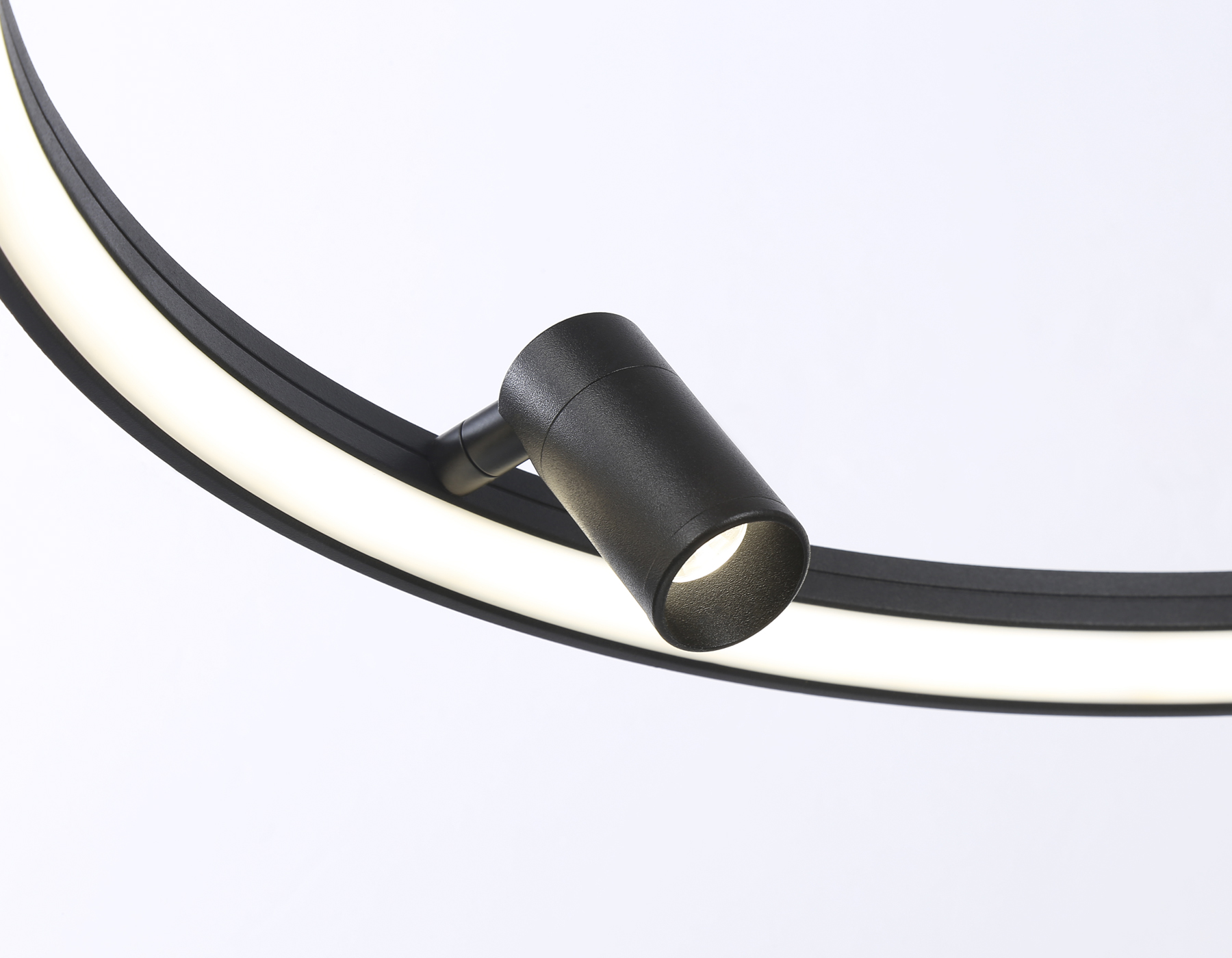 Подвесной светодиодный светильник с пультом FL5284/1+3 BK черный 50W 3000K/4200K/6400K+4200K D500*1200 (ПДУ ИК)