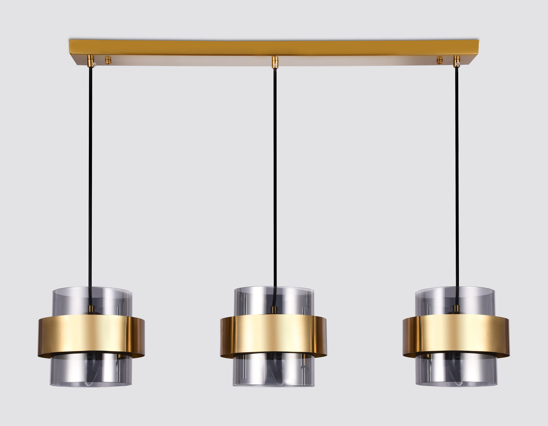 Подвесной светильник со сменной лампой TR3652/3 GD/SM золото/дымчатый E27/3 max 40W 820*180*700