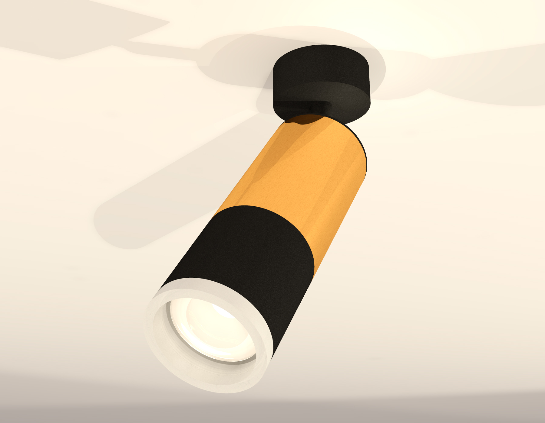 Комплект поворотного светильника с акрилом XM6302012 SBK/PYG/FR черный песок/золото желтое полированное/белый матовый MR16 GU5.3