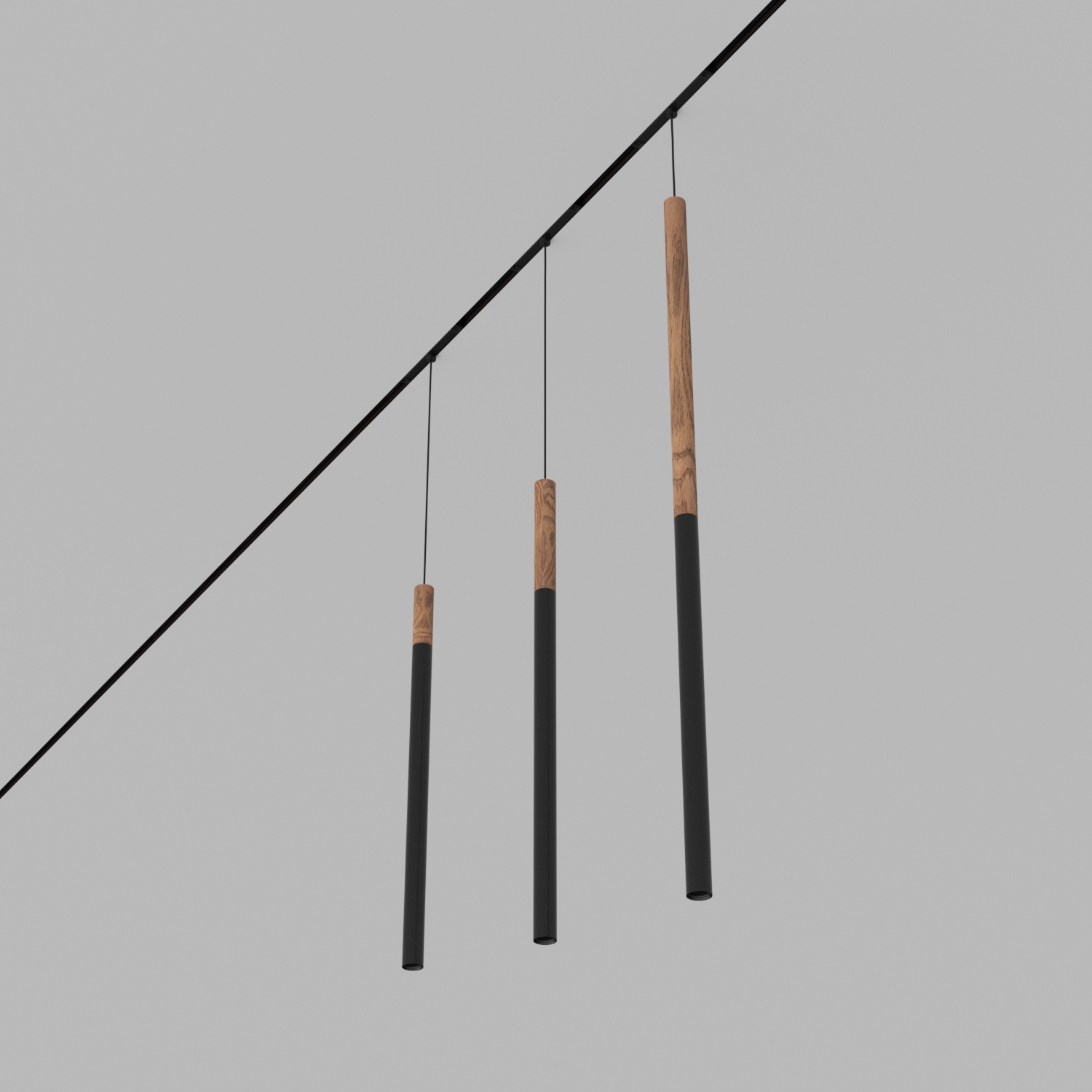 Светодиодный светильник для магнитной системы Ledron Sagi 012 Wooden 300 Black (8559)