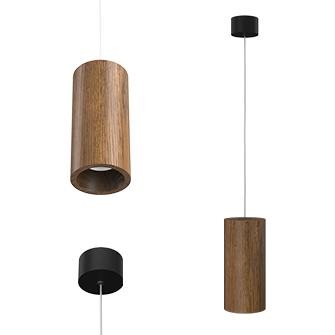 Подвесной светодиодный светильник Ledron Wooden Glass 2 White (10587)