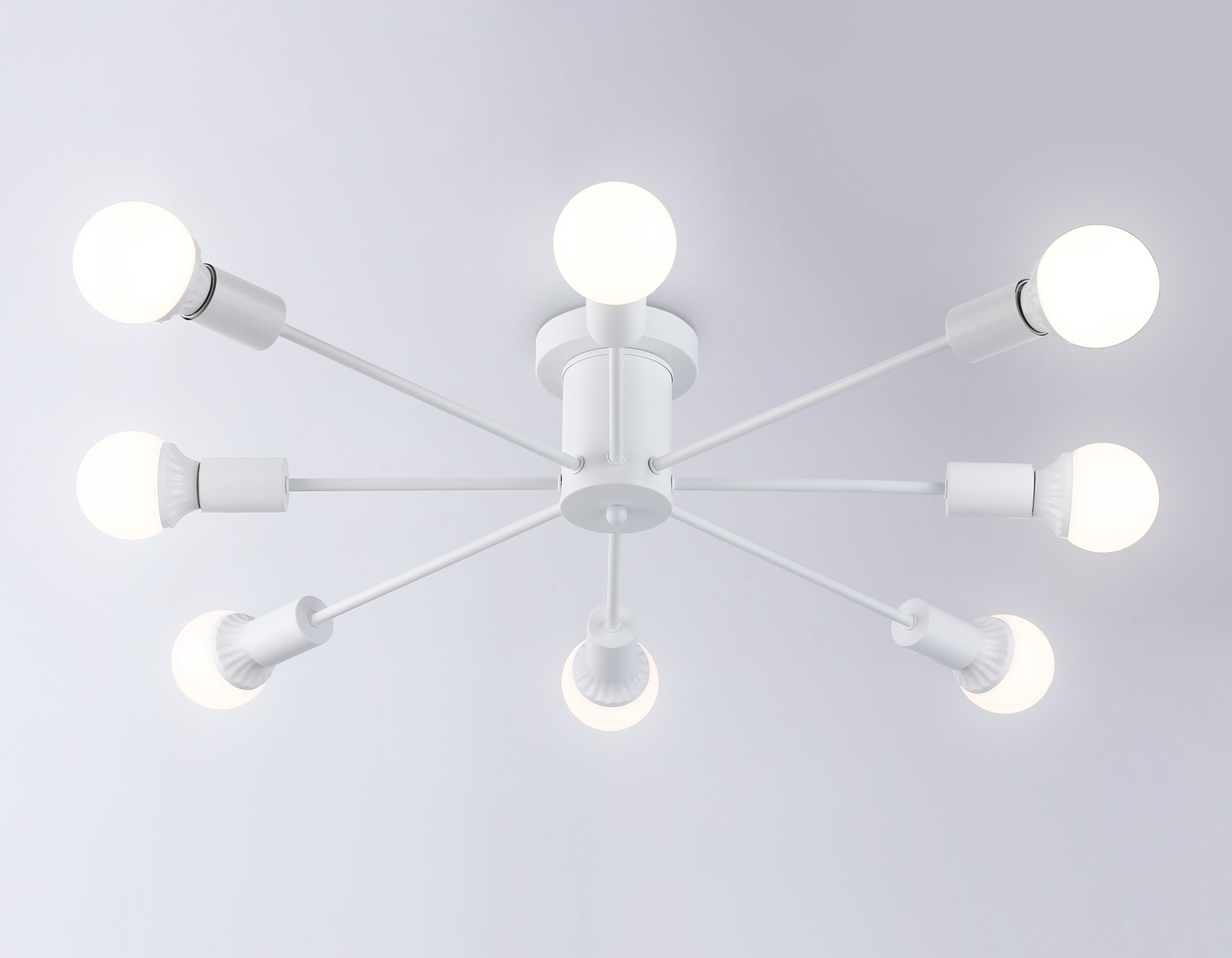 Потолочный светильник в стиле лофт TR80408/8 WH белый E27/8 max 60W D950*150