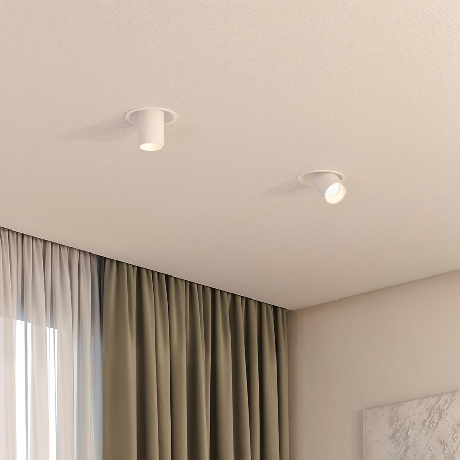 Встраиваемый поворотный светильник под сменную лампу Ledron MJ-1130 White (2319)