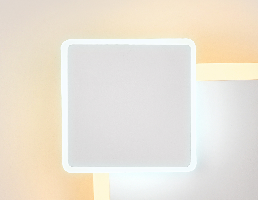 Настенный светодиодный светильник с акрилом FW106 WH/S белый/песок LED 3000K/6400K 18W 240*220*50