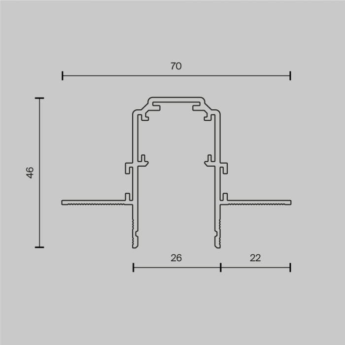 Шинопровод встраиваемый магнитный Maytoni Busbar trunkings Exility TRX034-42312B (trx034-423_12b)