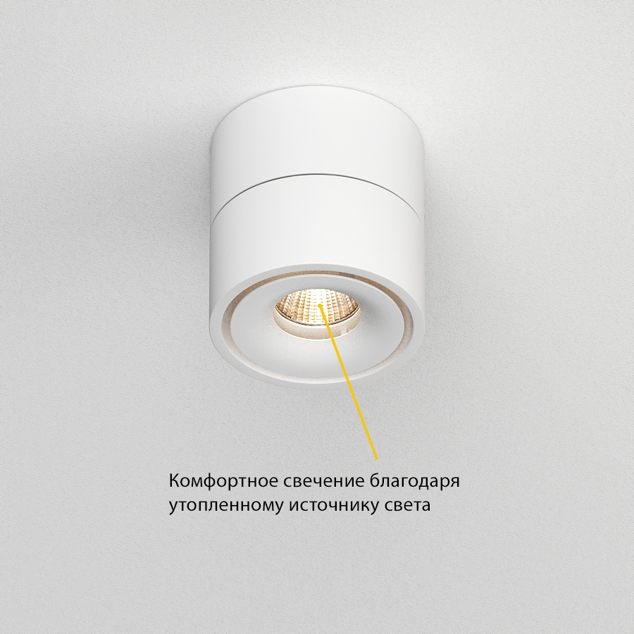 Накладной поворотный светодиодный светильник Ledron LH8 White (2743)