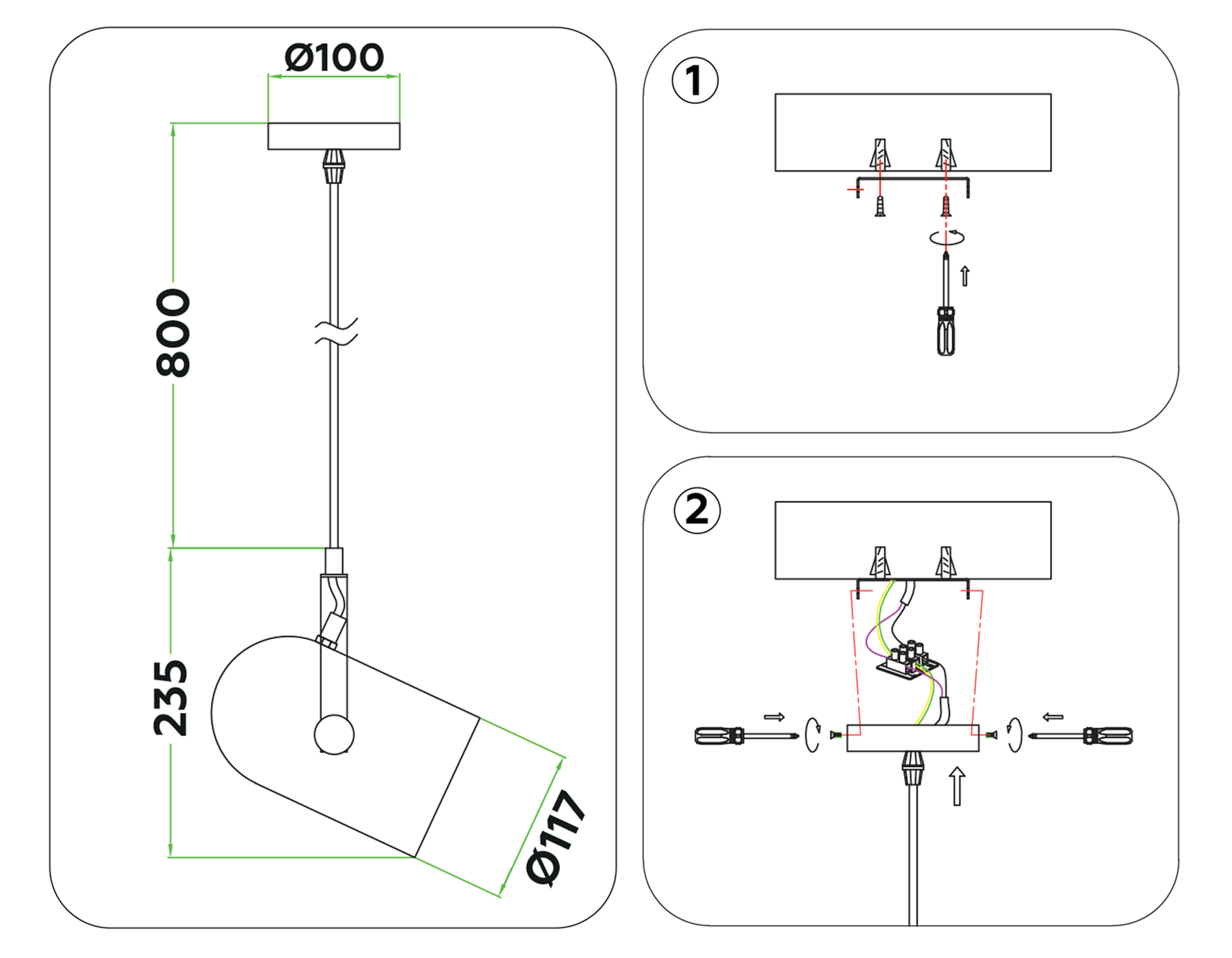 Подвесной светильник в стиле лофт TR8205 WH белый E27 max 40W D117*1035