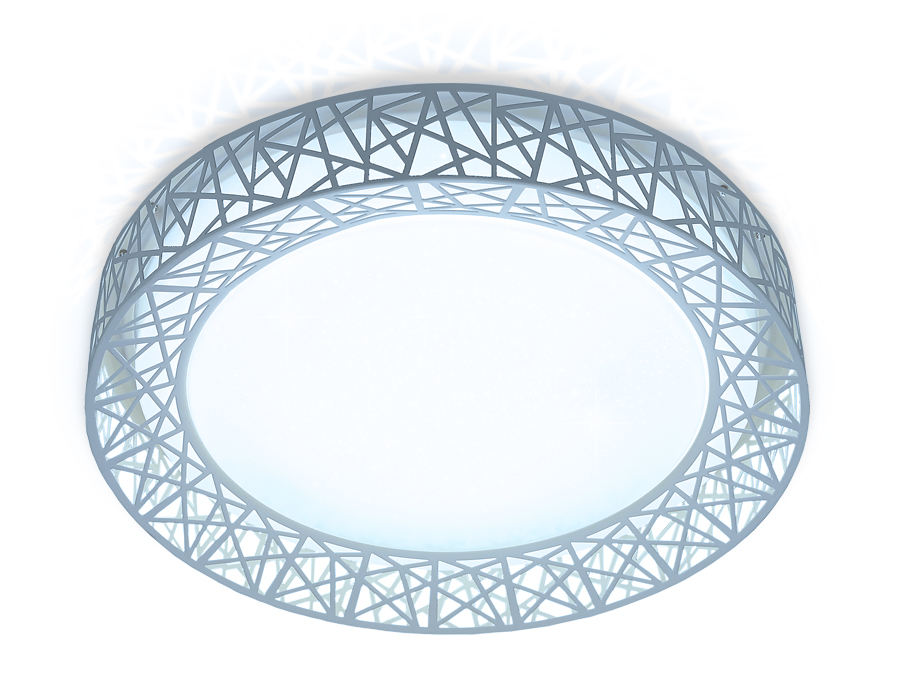 Потолочный светодиодный светильник с пультом FF122 WH белый 72W D500*95 (ПДУ ИК)