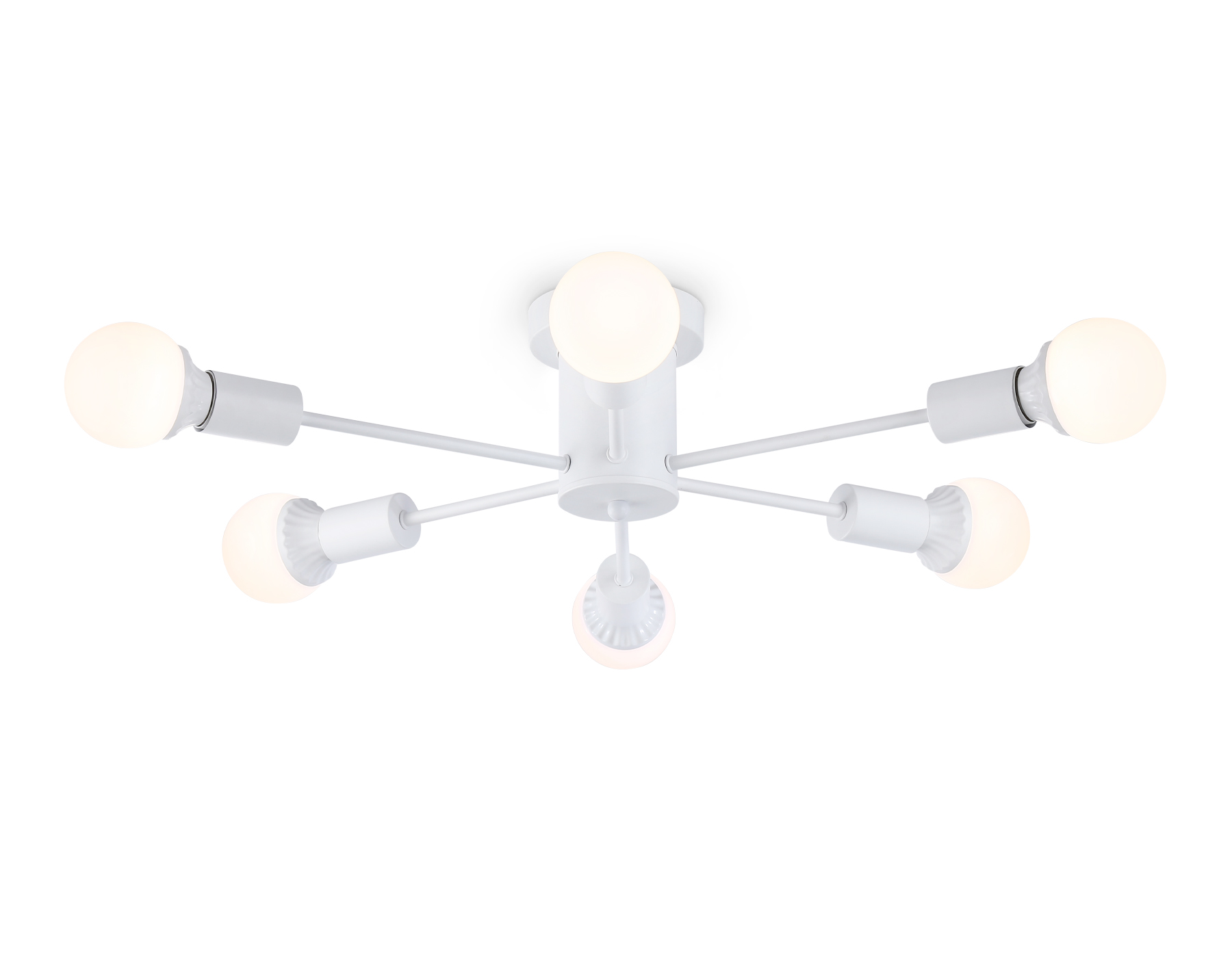 Потолочный светильник в стиле лофт TR80401/6 WH белый E27/6 max 60W D780*150