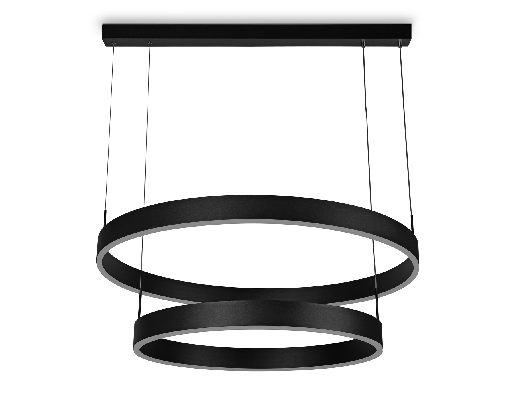 Подвесной светодиодный светильник с пультом управления FA6618/2 BK черный 119W D600/800*750 (ПДУ РАДИО 2.4G)