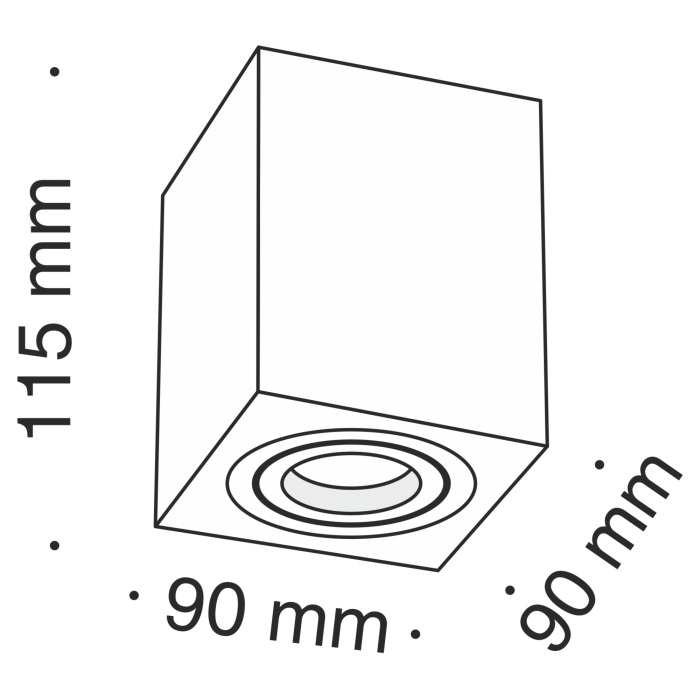Накладной потолочный светильник Atom GU10 1x50Вт Maytoni Technical C017CL-01B (c017cl-01b)