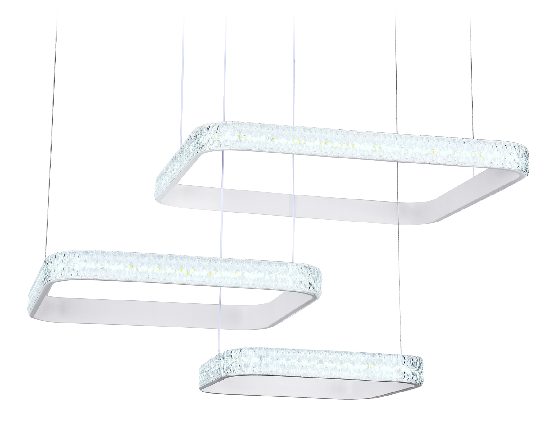 Подвесной светодиодный светильник с пультом FA6165 WH белый 131W 720*500*900 (ПДУ РАДИО 2.4)