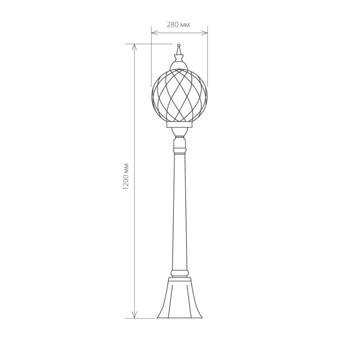 Наземный фонарь уличный черное золото Elektrostandard Sirius F (electrostandart_a026100)