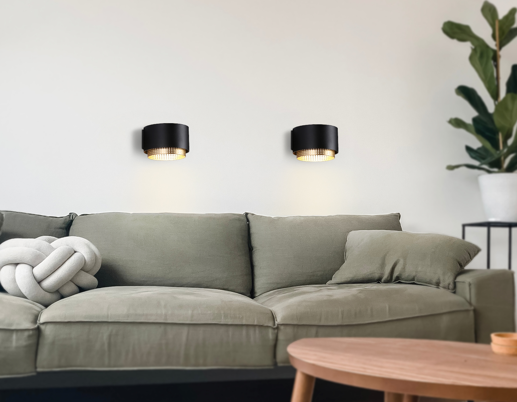 Настенный светильник со сменной лампой TN71299 BK/GD черный/золото GX53 max 12W 95*62*120