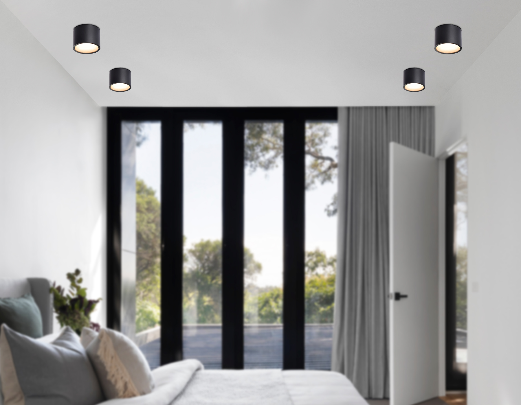 Накладной точечный светильник GX53 TN6551 BK черный IP44 GX53 max 15W D82*60