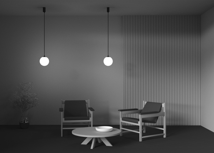 Подвесной светильник LUNA 4000K 1x5Вт 360 LED Maytoni Technical P039PL-5W4K-20-B (p039pl-5w4k-20-b)