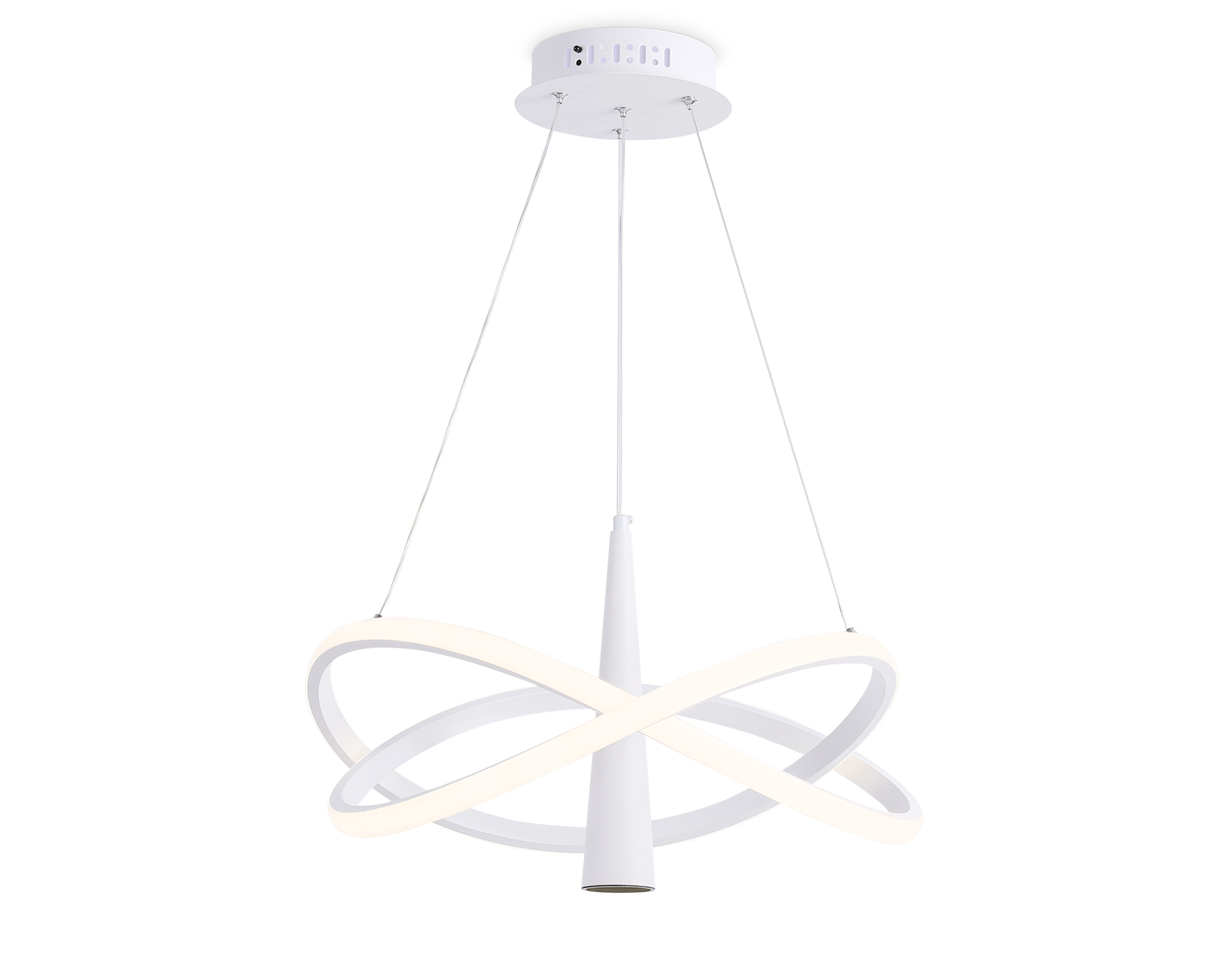 Подвесной светодиодный светильник с пультом управления FL5367/2+1 WH белый 47W 3000K-6400K D480*1200 (ПДУ ИК)