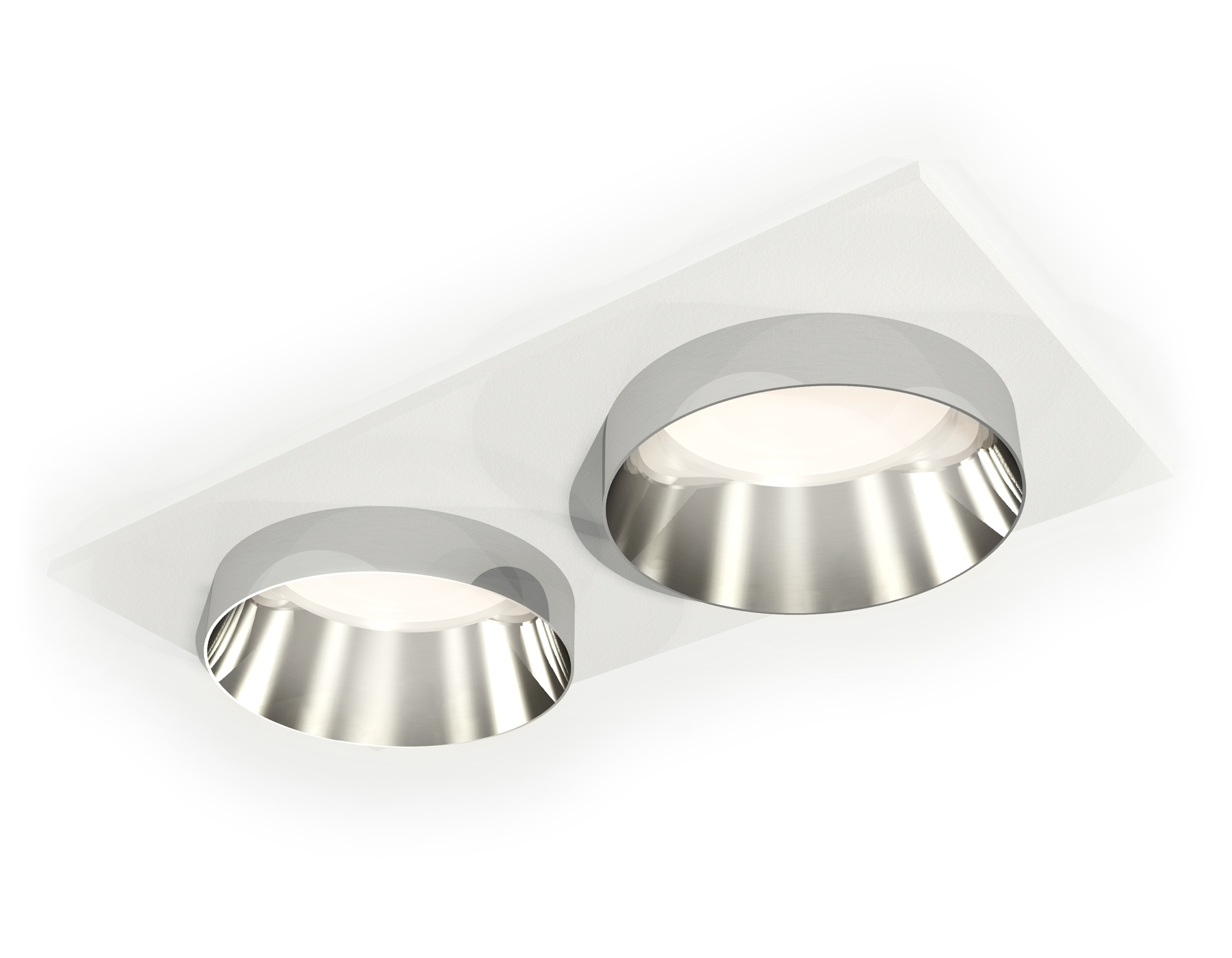 Комплект встраиваемого светильника XC6525022 SWH/PSL белый песок/серебро полированное MR16 GU5.3 (C6525, N6132)