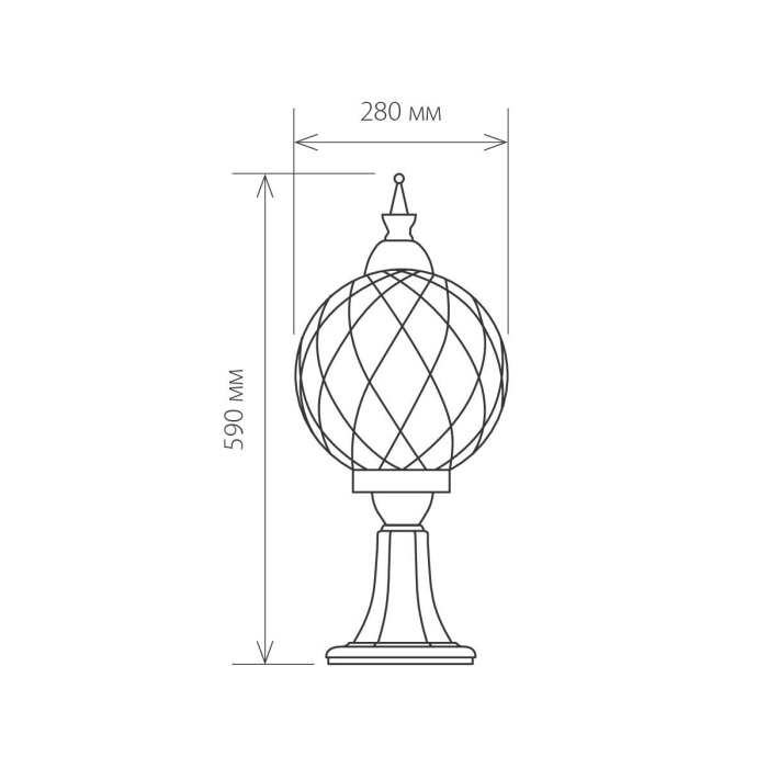Наземный фонарь уличный черное золото Elektrostandard Sirius S (electrostandart_a025303)