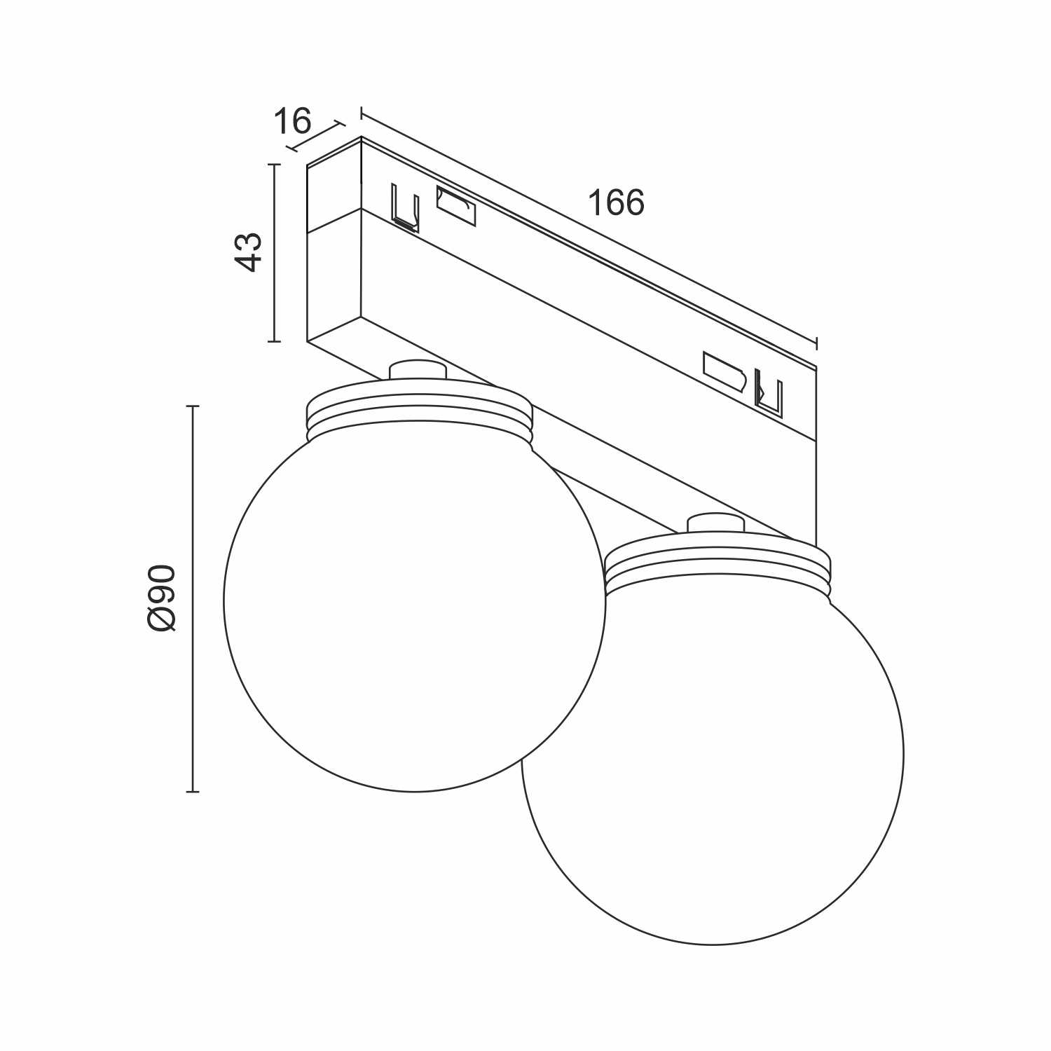 Светодиодный светильник для магнитной системы Ledron GALAXY A100 (4133)