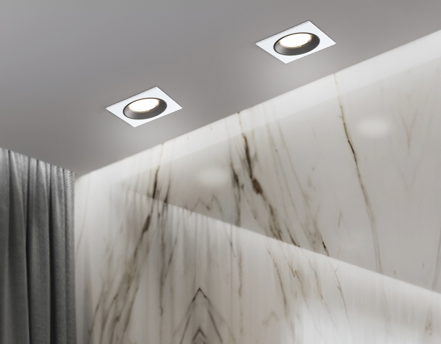 Встраиваемый точечный светильник MR16 A8925 WH/BK белый/черный MR16 GU5.3 92*92*24