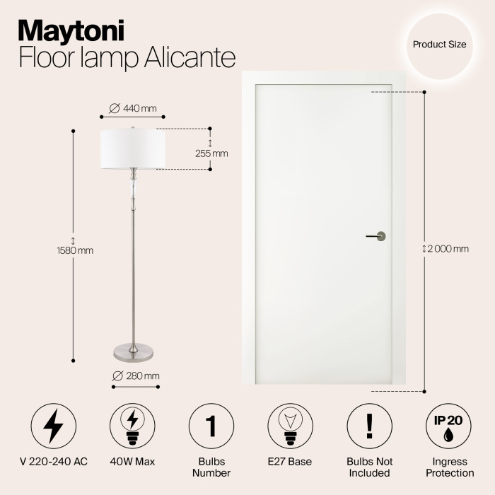 Торшер Alicante MOD014FL-01N (mod014fl-01n)