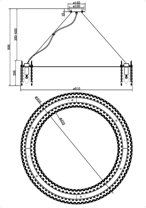 Подвесная люстра хрустальная Rocio MOD036PL-18N (mod036pl-18n)