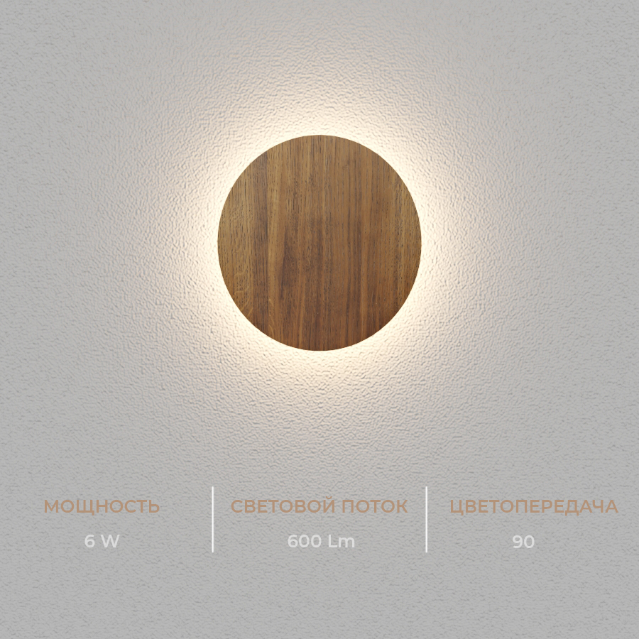 Настенный светодиодный светильник Ledron 8663S Wooden White (4503)