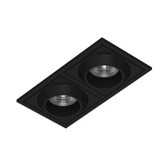 Встраиваемый светодиодный светильник GIZA SQ2 Black 4000K (10693)