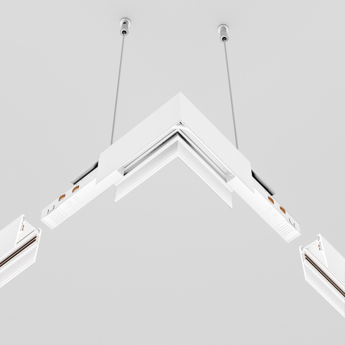 Коннектор питания угловой 15 см Exility белый магнитный Maytoni Technical TRA034CPC-42W-15