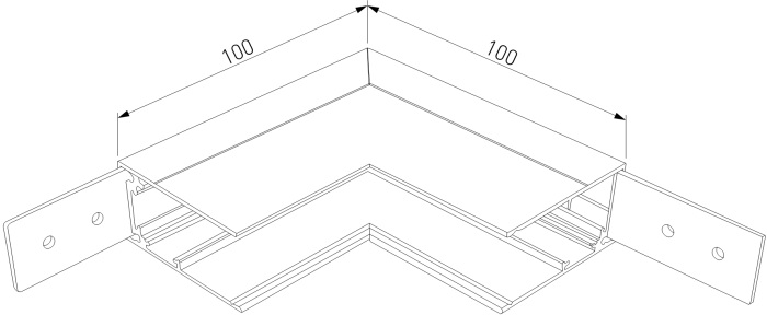 Коннектор угловой внутренний для накладного шинопровода белый Elektrostandard Slim Magnetic 8509111