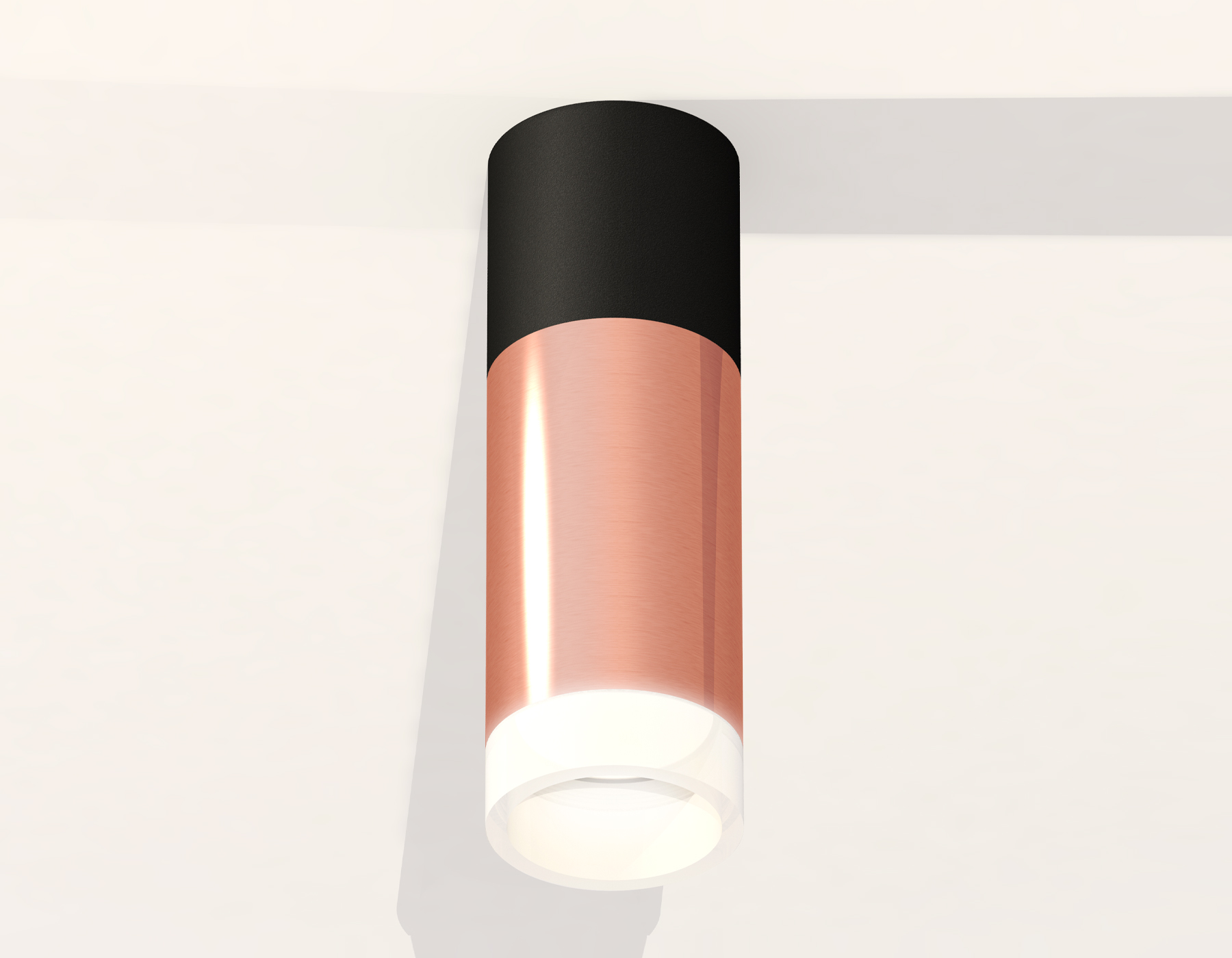 Комплект накладного светильника с акрилом XS6326042 PPG/SBK/FR золото розовое полированное/черный песок/белый матовый MR16 GU5.3