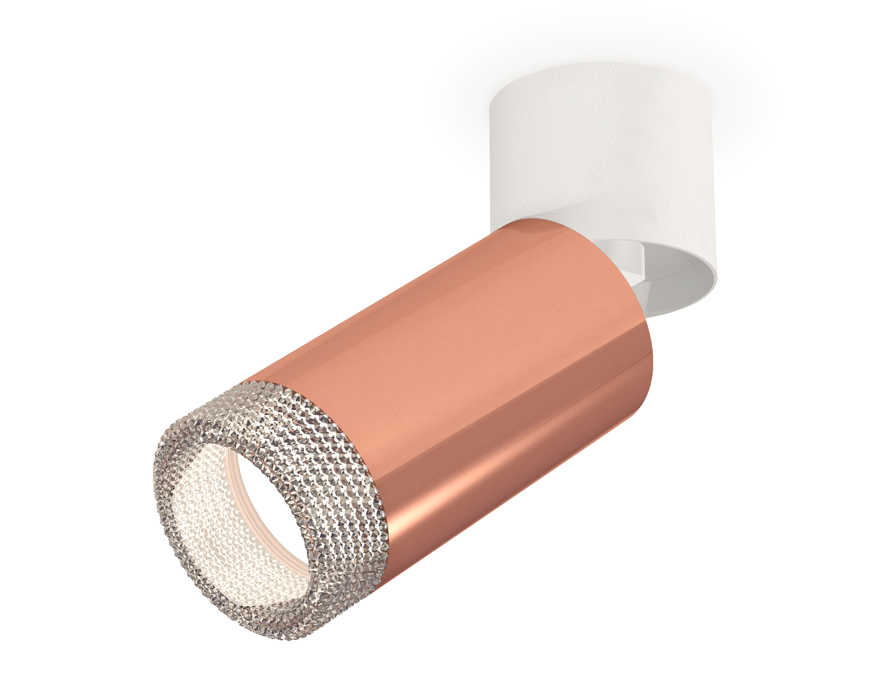Комплект накладного поворотного светильника XM6326031 PPG/WH/CL золото розовое полированное/белый/прозрачный (A2220, C6326, N6150)