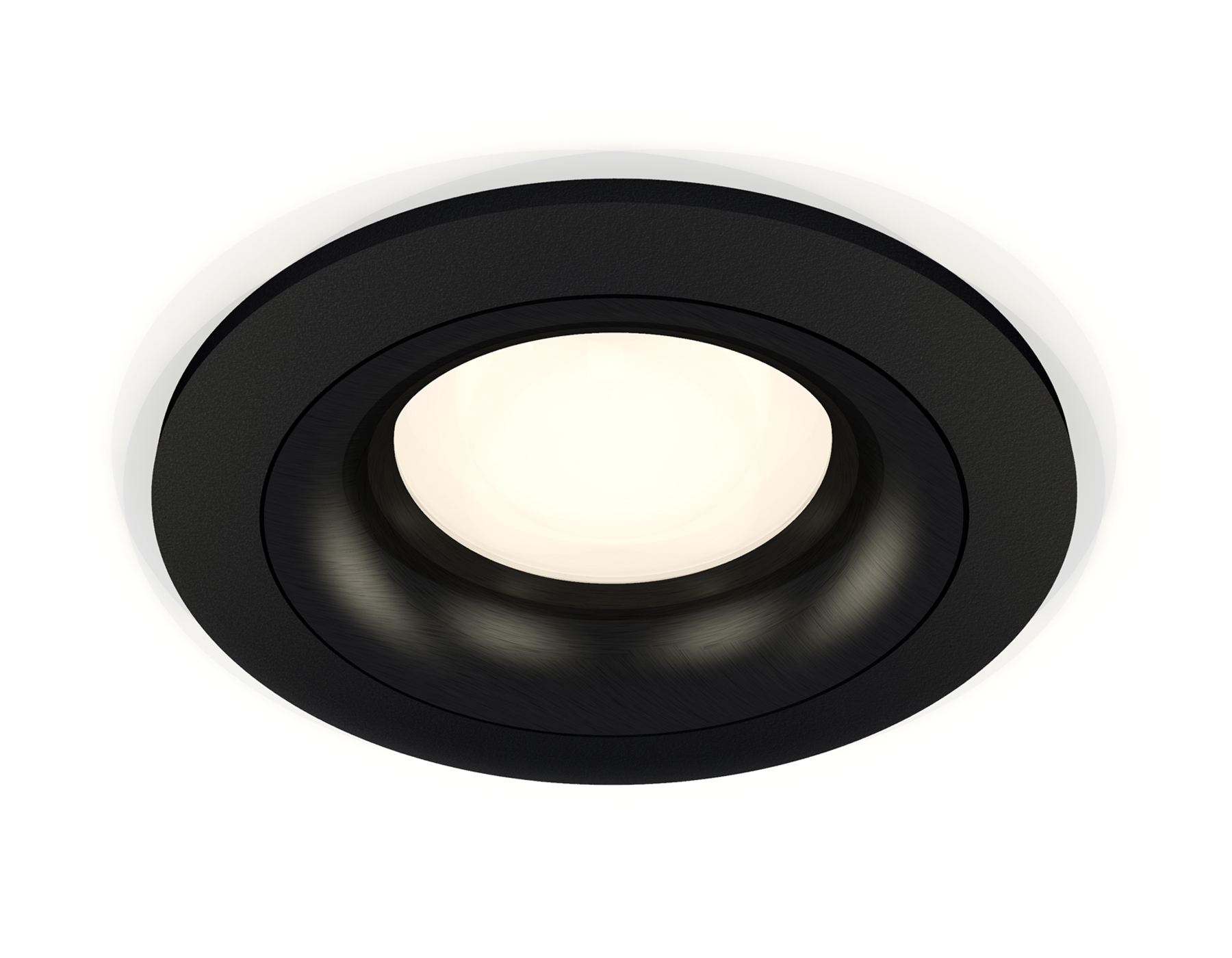 Комплект встраиваемого светильника XC7622002 SBK/PBK черный песок/черный полированный MR16 GU5.3 (C7622, N7011)