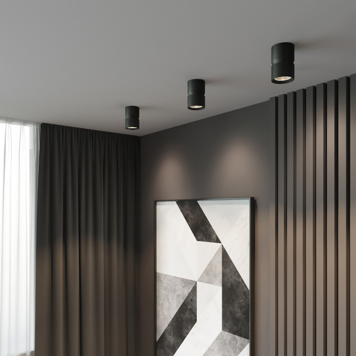 Светильник потолочный светодиодный Elektrostandard Kayo 25049LED 12W 4000К черный (electrostandart_a064729)