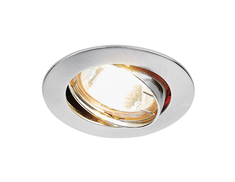 Встраиваемый точечный светильник MR16 с поворотным механизмом 104S SS сатин серебро MR16