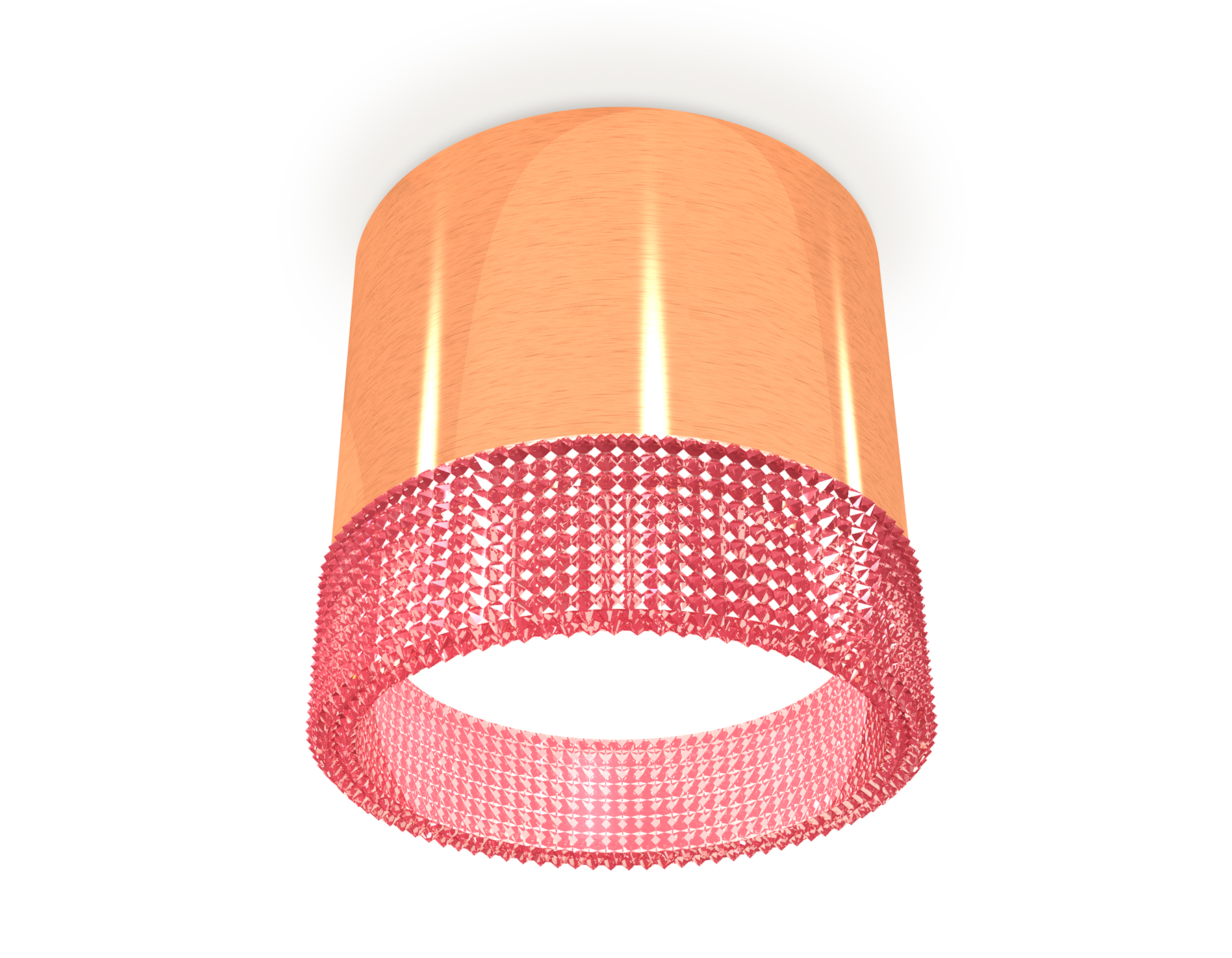 Комплект накладного светильника с композитным хрусталем XS8122022 PPG/PI золото розовое полированное/розовый GX53 (C8122, N8486)