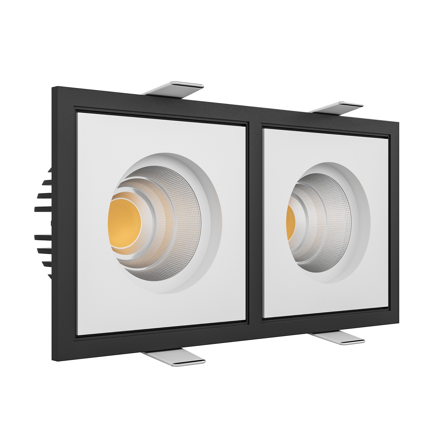 Встраиваемый светодиодный светильник Ledron BRUTAL SQ2 TRIAC Black-White (9917)