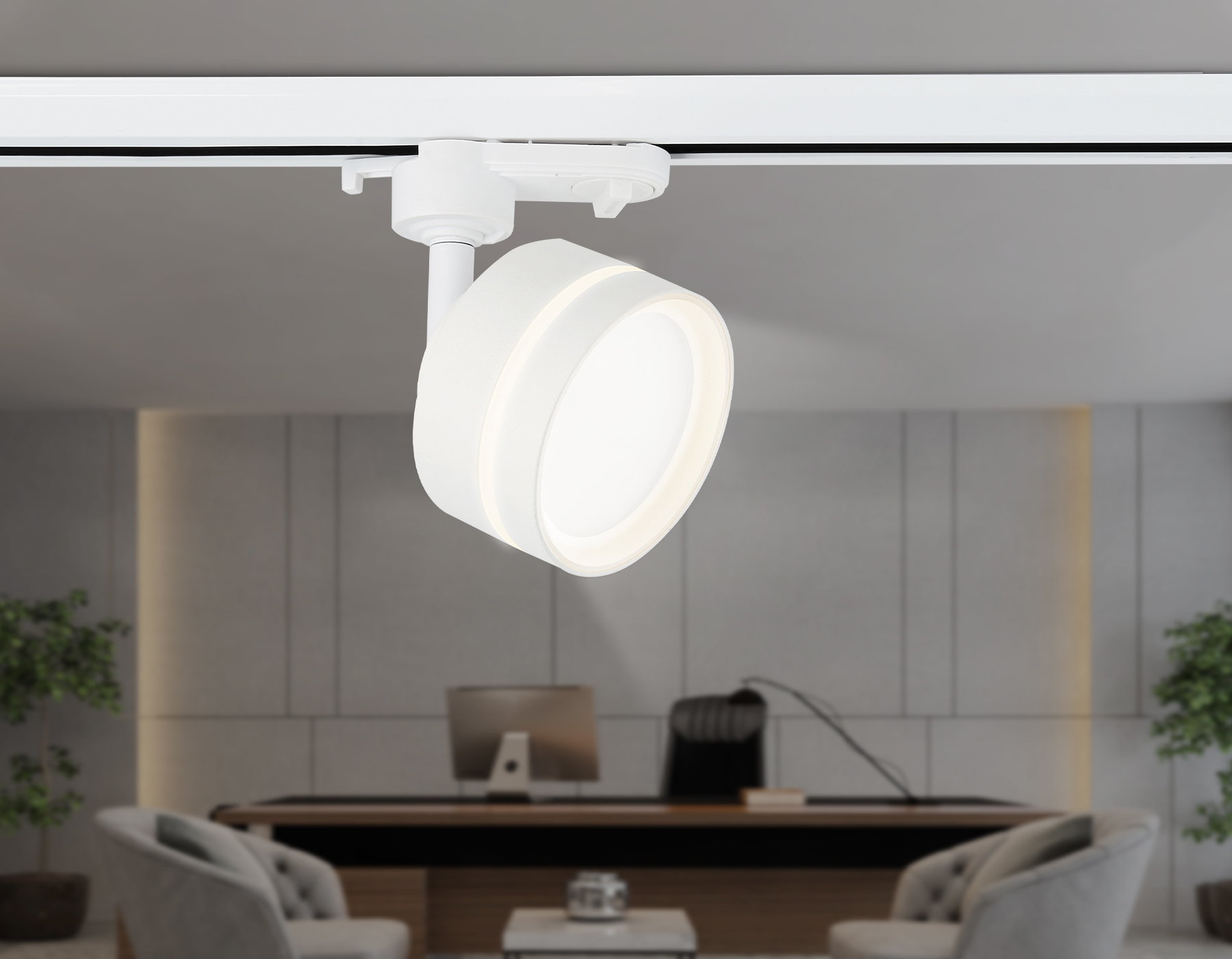 Трековый светильник GX53 GL5384 WH/FR белый/белый матовый GX53 max 12W