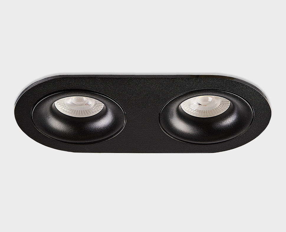 DE-2002 black светильник встраиваемый