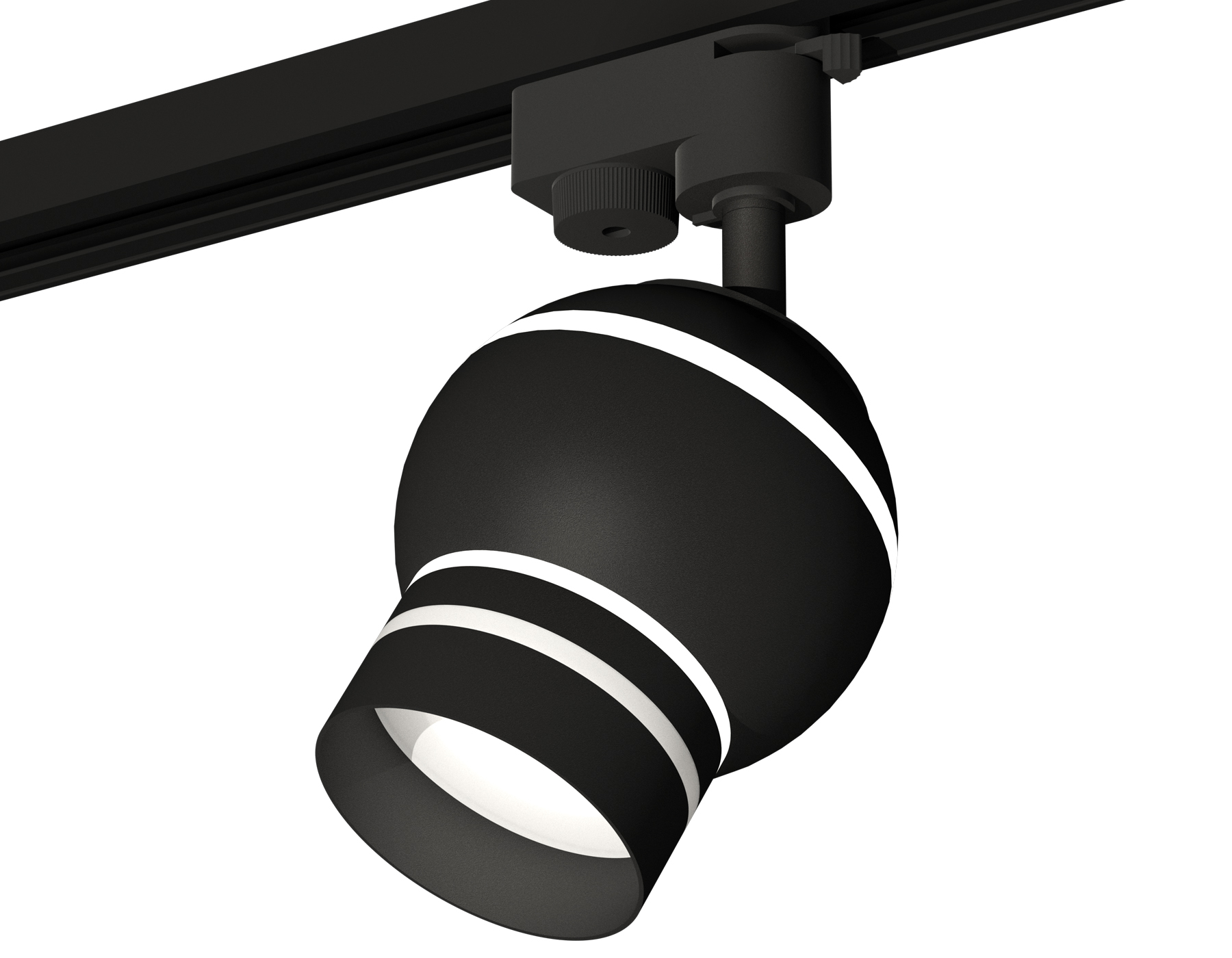 Комплект трекового однофазного светильника с подсветкой XT1102065 SBK/FR черный песок/белый матовый MR16 GU5.3 LED 3W 4200K (A2521, C1102, N7142)