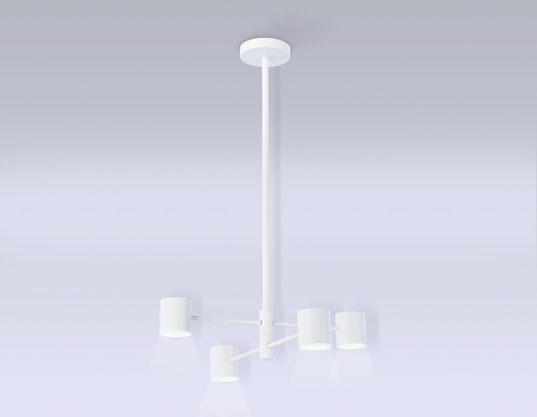 Подвесной светодиодный светильник FL51705/4 WH белый 3000K/4200K/6400K 20W D500*780 (Без ПДУ)