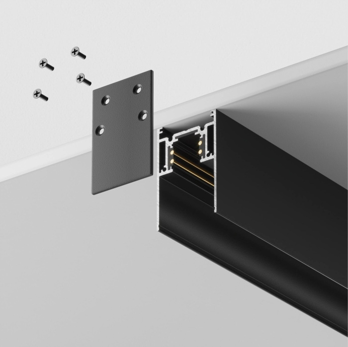 Шинопровод 1м Gravity накладнойподвесной черный магнитный Maytoni Technical TRX010-411B