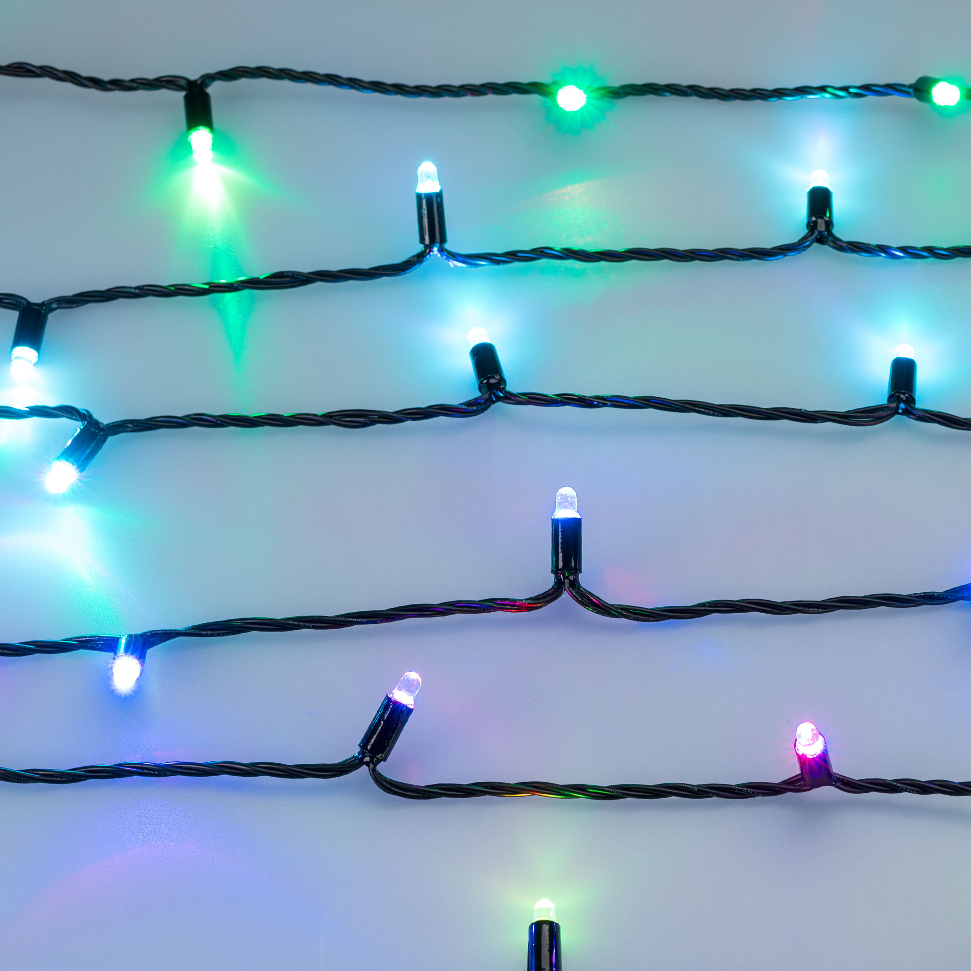 Светодиодная гирлянда ARD-STRING-CLASSIC-6000-BLACK-40LED-LIVE RGB-SPI (12V, 26W) (Ardecoled, IP65) 031519