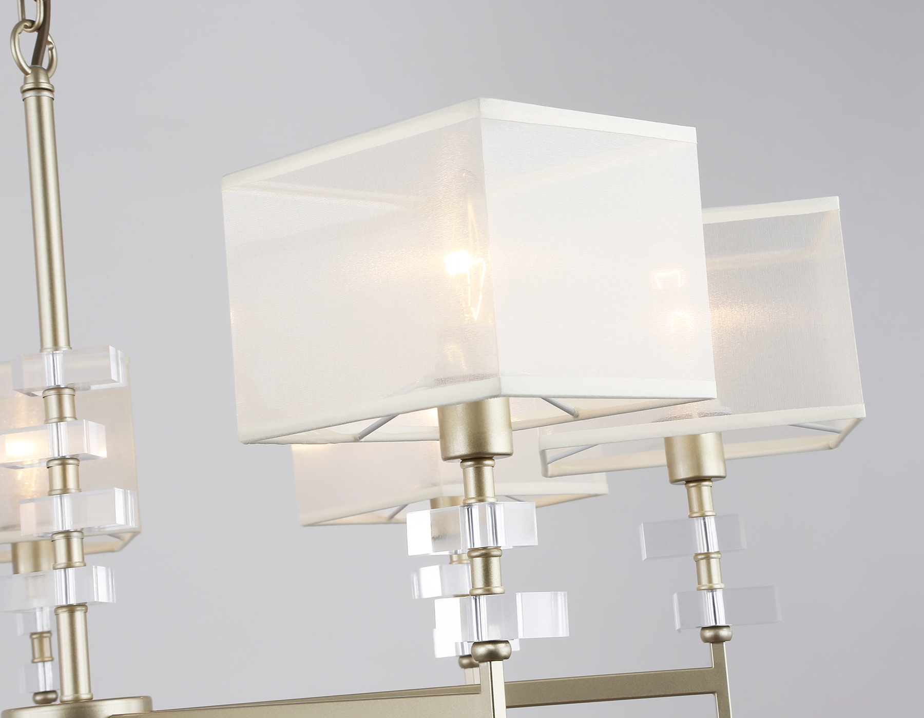 Подвесная люстра с абажурами LH71332/7 CGD золото E14/7 max 40W D*860*850