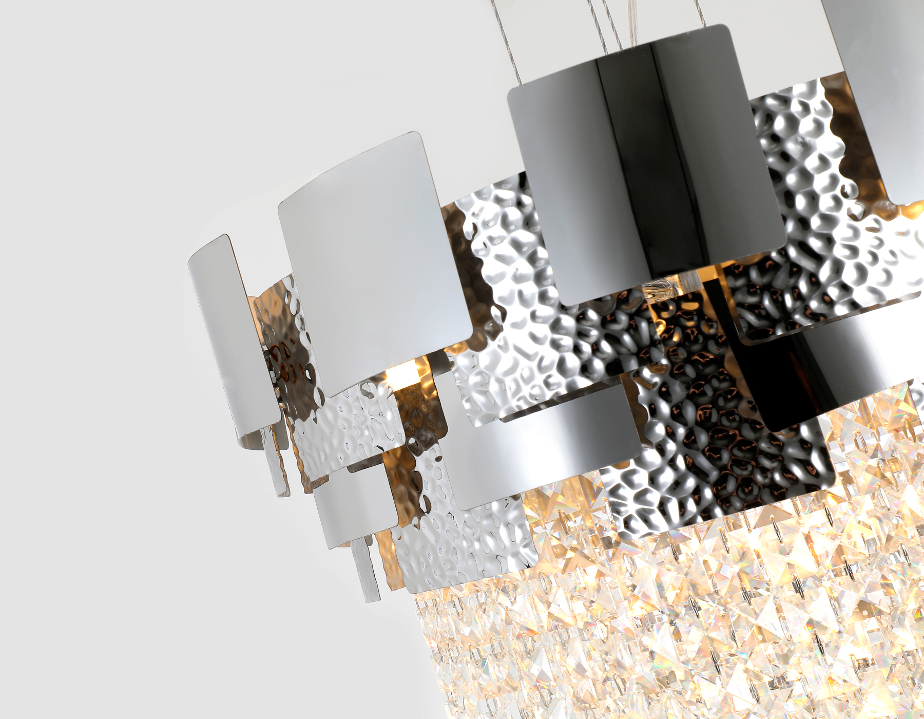 Подвесная люстра с хрусталем TR5242/9 SL/CL серебро/прозрачный E14/9 max 40W D600*840