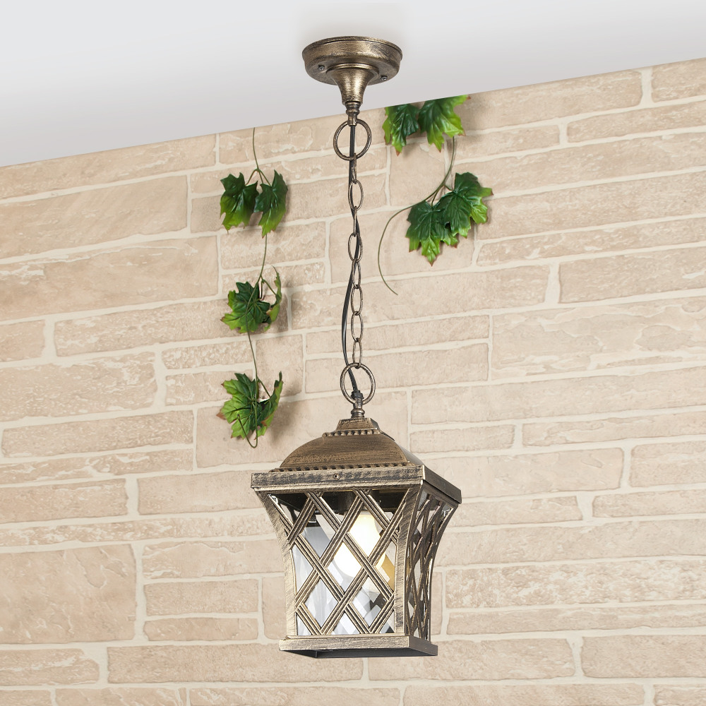 Уличный светильник подвесной Cassiopeya H черное золото (electrostandart_a025297)