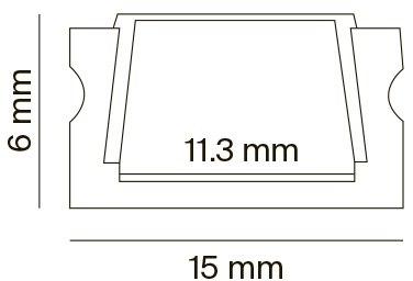 Алюминиевый профиль встраиваемый 22x6 Maytoni Led Strip ALM004S-2M (alm004s-2m)