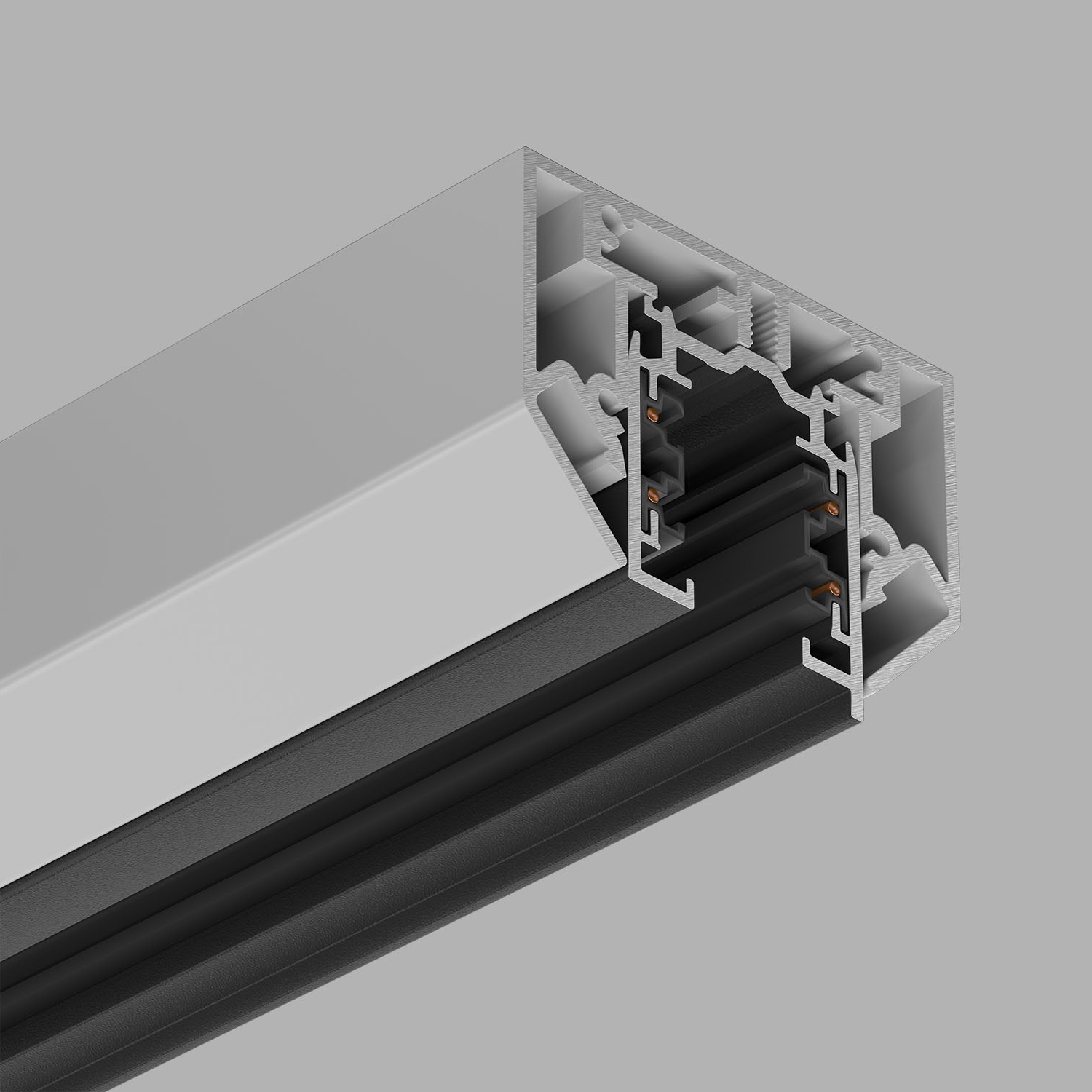 Трехфазный трек в натяжной потолок Ledron АВД-4710 5102 Black (4260)