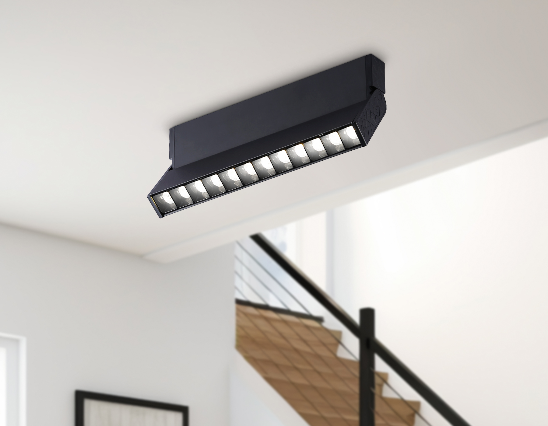 Настенно-потолочный светодиодный светильник TA1829 BK черный LED 12W 4200K 230*22*87